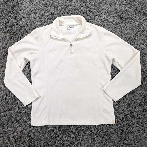 Columbia Tops - 𝅺COLUMBIA Women's Pullover Sweatshirt Quarter Zip White Medium